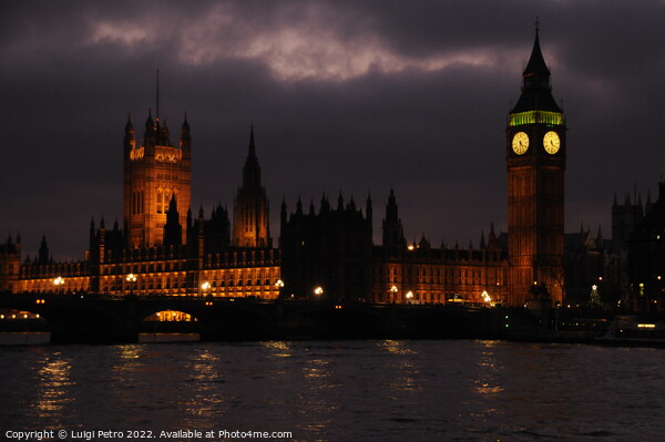 Stormy night over Westminster ,London, United Kingdom. Picture Board by Luigi Petro