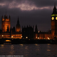 Buy canvas prints of Stormy night over Westminster ,London, United Kingdom. by Luigi Petro