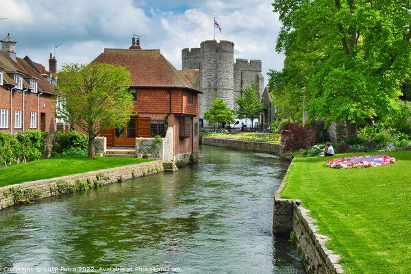 Great Stour river in Westgate Gardens, Canterbury,England. Picture Board by Luigi Petro