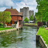 Buy canvas prints of Great Stour river in Westgate Gardens, Canterbury,England. by Luigi Petro