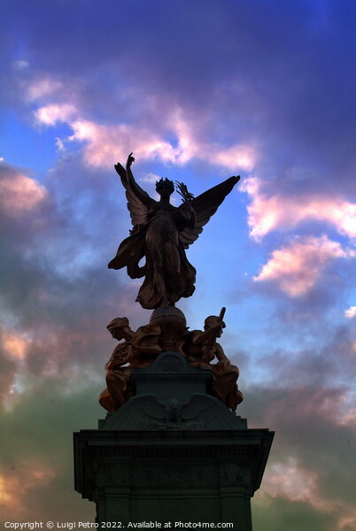 Gilded bronze Winged Victory, VIctoria memorial, London, UK. Picture Board by Luigi Petro