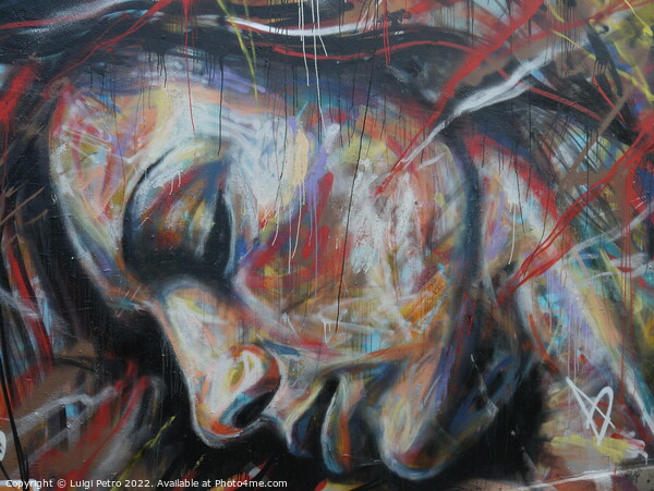 Graffiti depicting a female face Picture Board by Luigi Petro