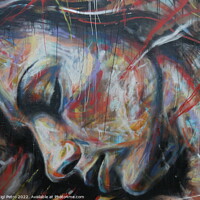 Buy canvas prints of Graffiti depicting a female face by Luigi Petro