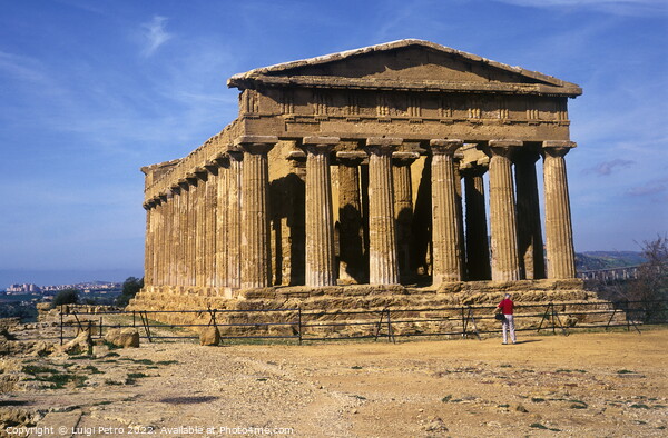 Concordia temple in Agrigento, Sicily, Italy Picture Board by Luigi Petro