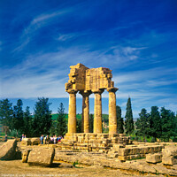 Buy canvas prints of Castor and Pollux temple, Agrigento, Sicily, Italy by Luigi Petro