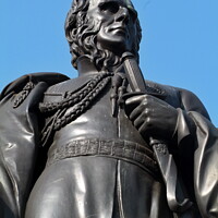 Buy canvas prints of Close-up of Charles James Napier statue, Trafalgar Square, Londo by Luigi Petro