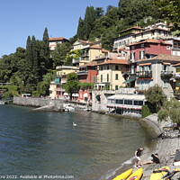Buy canvas prints of The small harbour of Varenna, Lake Como, Italy. by Luigi Petro