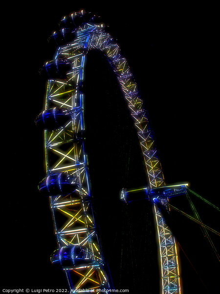 London Eye at night, London, United Kingdom. Picture Board by Luigi Petro