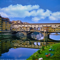 Buy canvas prints of Ponte Vecchio over river Arno in Florence, Italy. by Luigi Petro