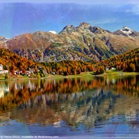 Buy canvas prints of View of Lake Lugano from Lugano town. Switzerland. by Luigi Petro