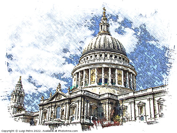 Majestic St Pauls Cathedral in London Picture Board by Luigi Petro