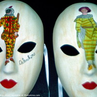 Buy canvas prints of Artistic Venetian Carnival Masks by Luigi Petro