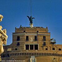 Buy canvas prints of The Fortress of Castel Sant' Angelo, Rome, Italy. by Luigi Petro