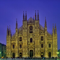 Buy canvas prints of Milan Cathedral at night. Milan, Italy. by Luigi Petro
