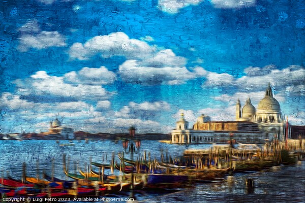 Gondolas and Santa Maria della Salute, Venice, Ita Picture Board by Luigi Petro
