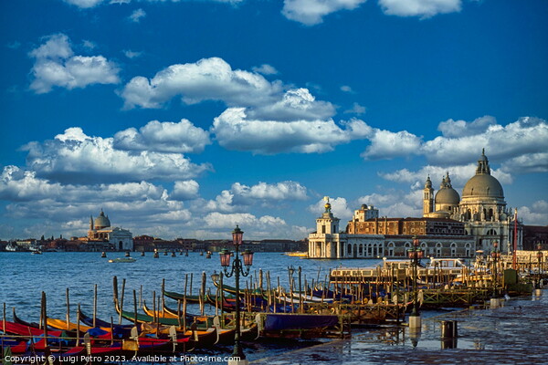 Gondolas and Santa Maria della Salute, Venice, Ita Picture Board by Luigi Petro