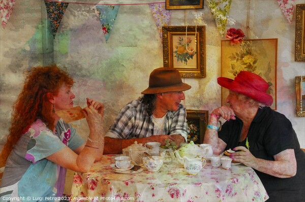 Friends having a chat over a cup of  tea. Picture Board by Luigi Petro
