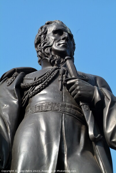 Close-up of Charles James Napier statue, Trafalgar Picture Board by Luigi Petro