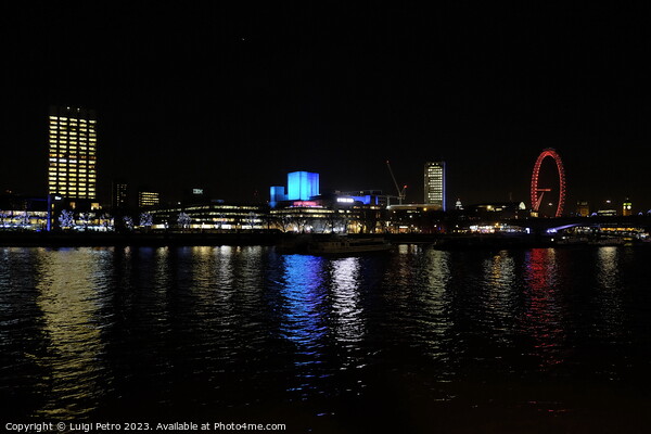 London skyline panorama at night, England the UK. Picture Board by Luigi Petro