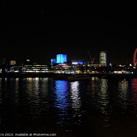 Buy canvas prints of London skyline panorama at night, England the UK. by Luigi Petro