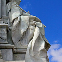 Buy canvas prints of Detail of Queen Victoria Statue, Queen Victoria Me by Luigi Petro