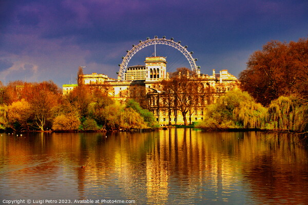 View of Horse Guard buildings across St James Park Picture Board by Luigi Petro