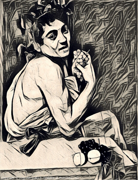 Young Sick Bacchus, by Caravaggio. Picture Board by Luigi Petro