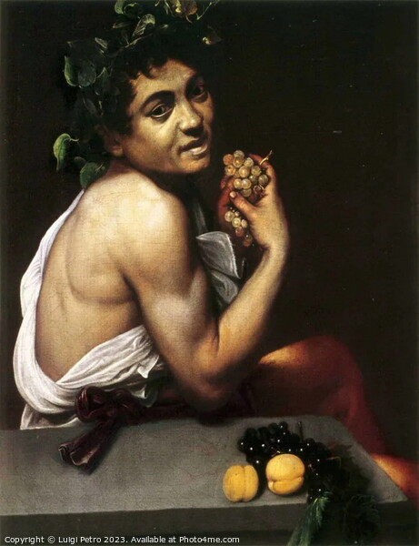 Young Sick Bacchus, Caravaggio, circa 1593, Baroqu Picture Board by Luigi Petro