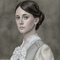 Buy canvas prints of Classic studio portrait of  a Victorian young woma by Luigi Petro