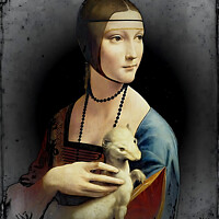 Buy canvas prints of Lady with Ermine by Leonardo. by Luigi Petro
