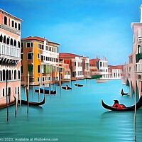 Buy canvas prints of View of the Gran Canal , Venice, Italy. by Luigi Petro