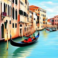 Buy canvas prints of View of the Gran Canal , Venice, Italy. by Luigi Petro