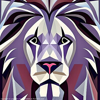 Buy canvas prints of The Majestic King A Modern Lion Portrait by Luigi Petro