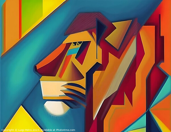 Roar of the Abstract Lion Picture Board by Luigi Petro