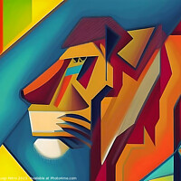 Buy canvas prints of Roar of the Abstract Lion by Luigi Petro
