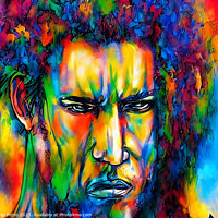 Buy canvas prints of Vibrant Watercolor Portrait of a Young Man by Luigi Petro