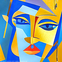 Buy canvas prints of Digital Rendition of a Cubist Style Portrait by Luigi Petro
