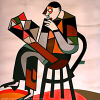 Buy canvas prints of "Abstract Reading Man" by Luigi Petro