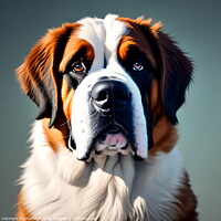 Buy canvas prints of Saint Bernard  dog by Luigi Petro