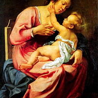 Buy canvas prints of Madonna and child by Artemisia Gentileschi. by Luigi Petro