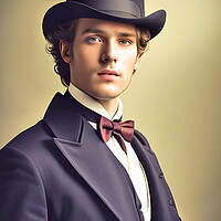 Buy canvas prints of Studio portrait of a young man in Victorian times. by Luigi Petro