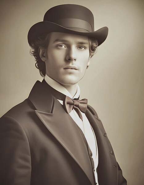 Studio portrait of a young man in Victorian times. Picture Board by Luigi Petro
