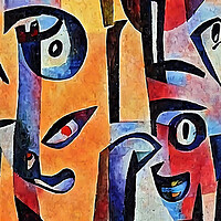 Buy canvas prints of Cubist Faces by Luigi Petro