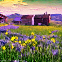 Buy canvas prints of "Rural Retreat: Charming Old Farmhouses  by Luigi Petro