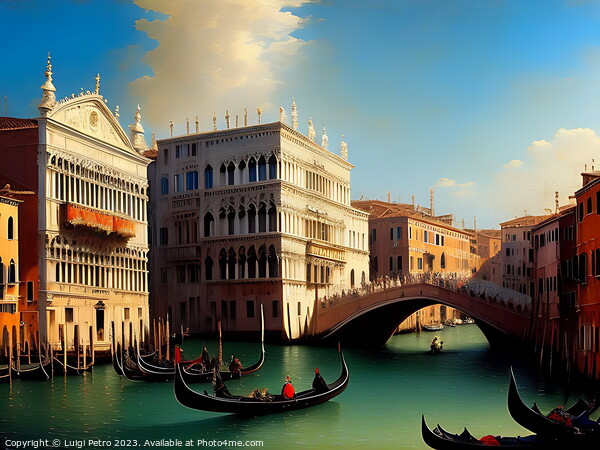 Serene Gondolas Glide Through Venice's Grand Canal Picture Board by Luigi Petro