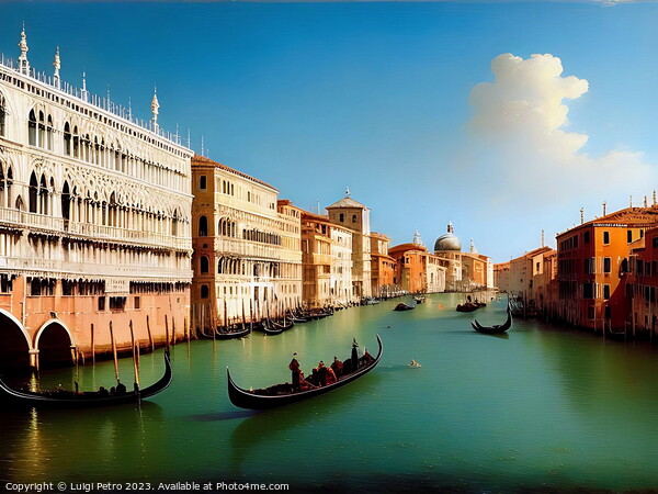 Serenity on the Grand Canal Venice. Picture Board by Luigi Petro