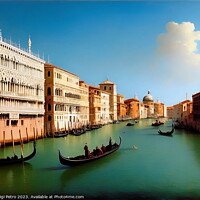Buy canvas prints of Serenity on the Grand Canal Venice. by Luigi Petro