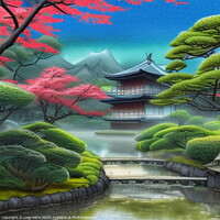 Buy canvas prints of Tranquil Reflections: A Serene Japanese Oasis by Luigi Petro