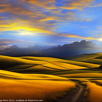 Buy canvas prints of Glimmering Dawn Embraces Tuscan Countryside by Luigi Petro