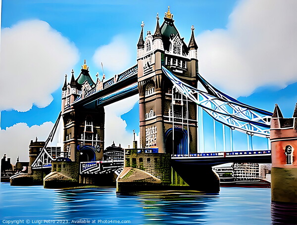 Iconic Tower Bridge: Captivating London Cityscape Picture Board by Luigi Petro